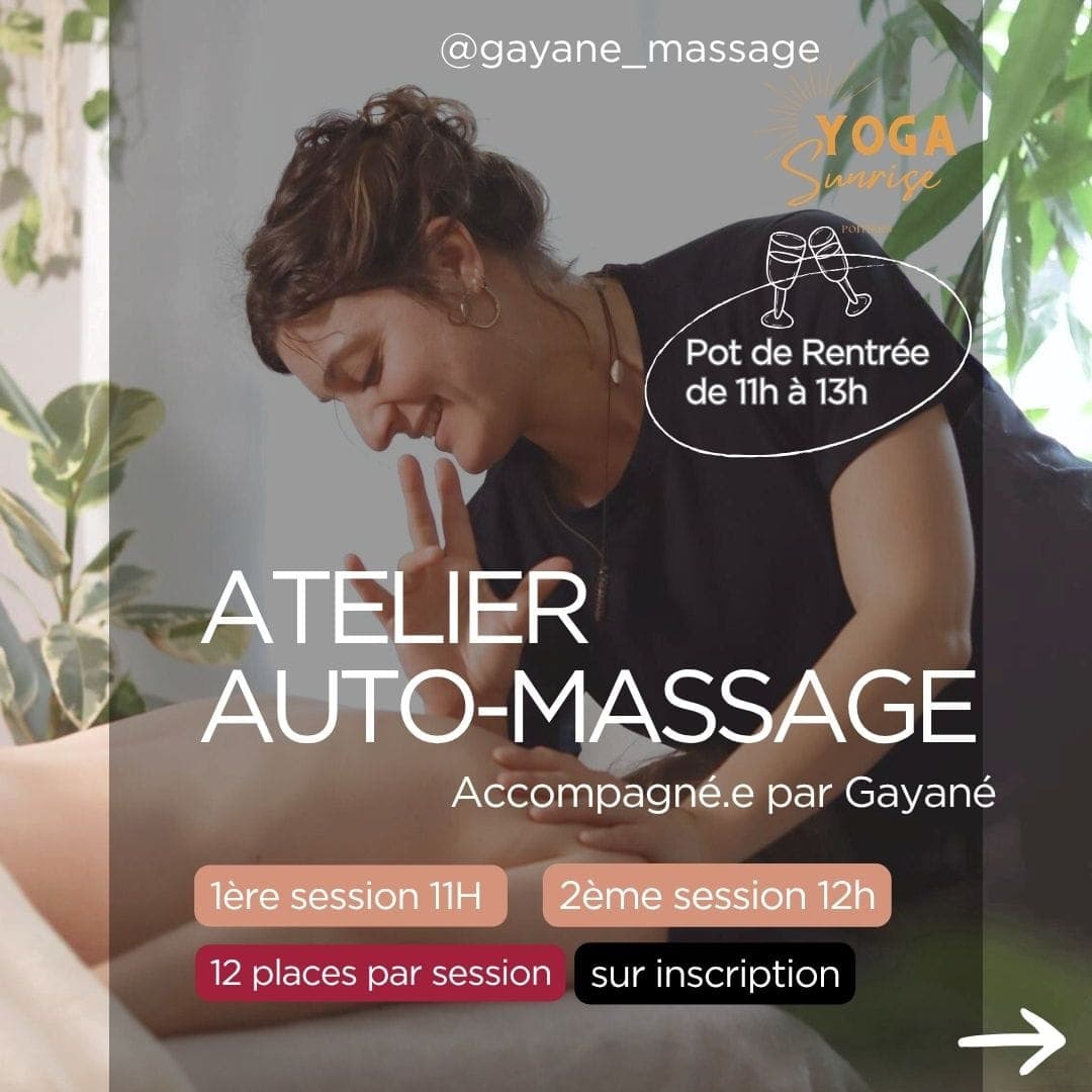 Pot de rentrée et atelier d'automassage - Yoga Sunrise Poitiers